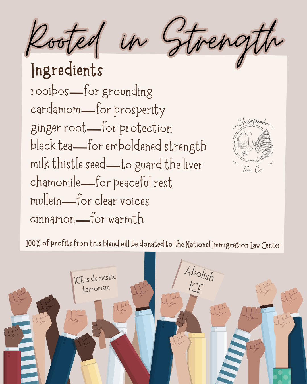 Rooted in Strength — (profits go to NILC)